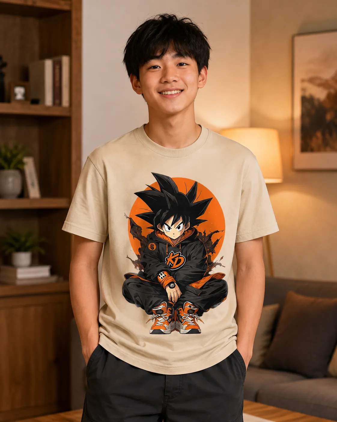 Camiseta Infantil Goku Retro Anime KD